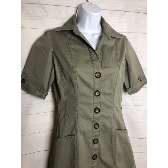 Banana Republic Midi Dress color green size 0 - Picture 3 of 8